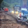 Heavy vehicles near Merces